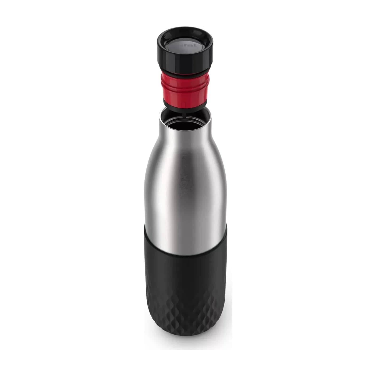 Tefal Bludrop N3111110 Stainless Steel Hydration Bottle, 0.7 L, Black Grip — alternate view