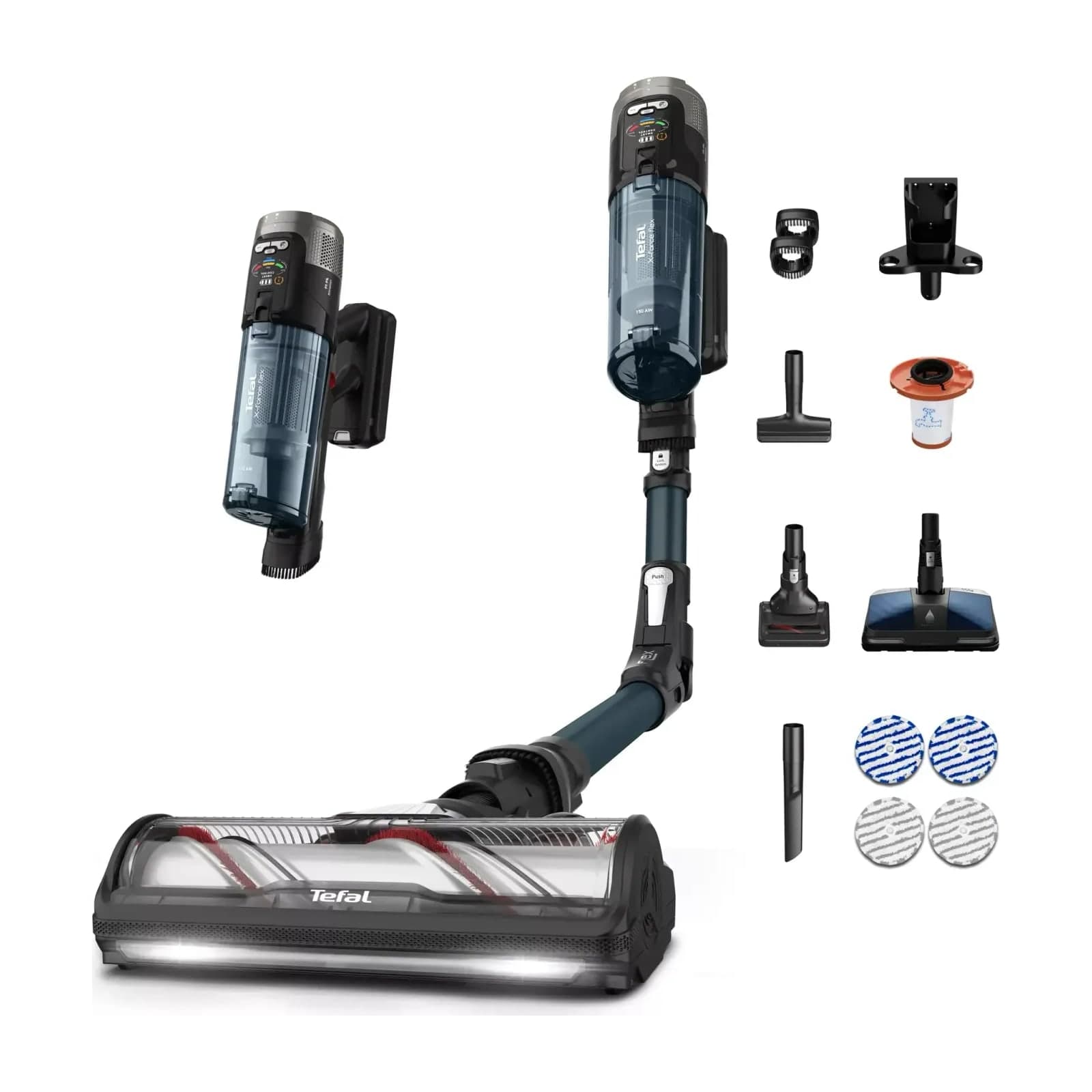 Tefal X-Force 13.60 TY9AD3HO Cordless Vacuum, 150 AW, 60 min, Aerospin Head
