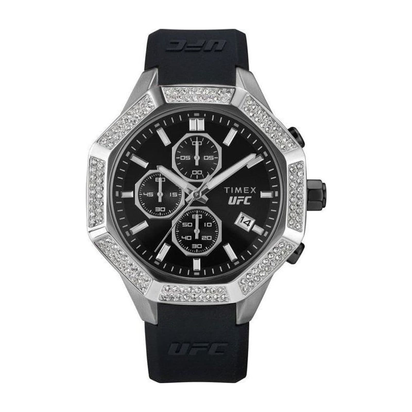Timex UFC Street Men's Watch, 45 mm, Black Rubber Strap