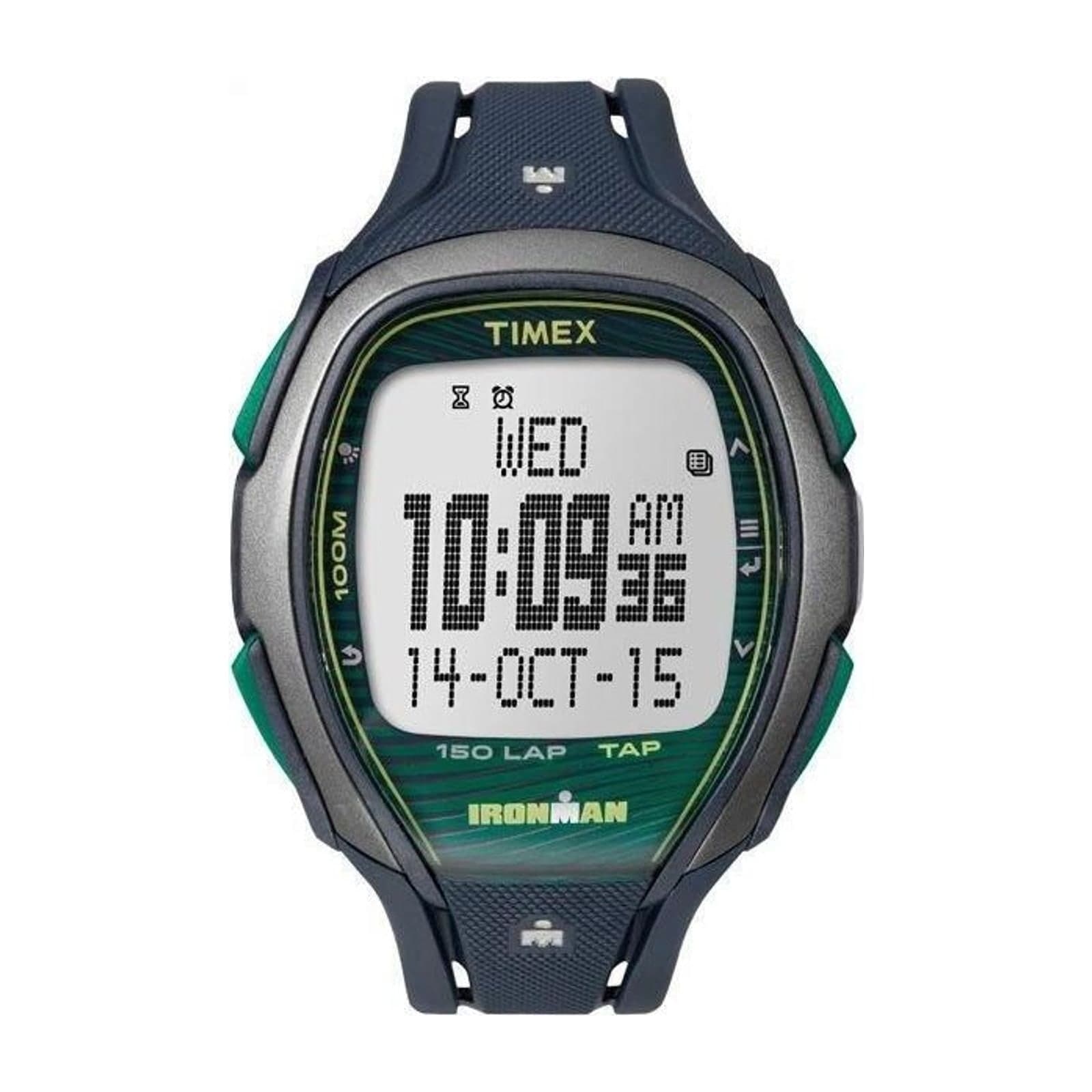 Timex Ironman Sleek 150 Unisex Digital Watch, 46 mm, Blue Resin