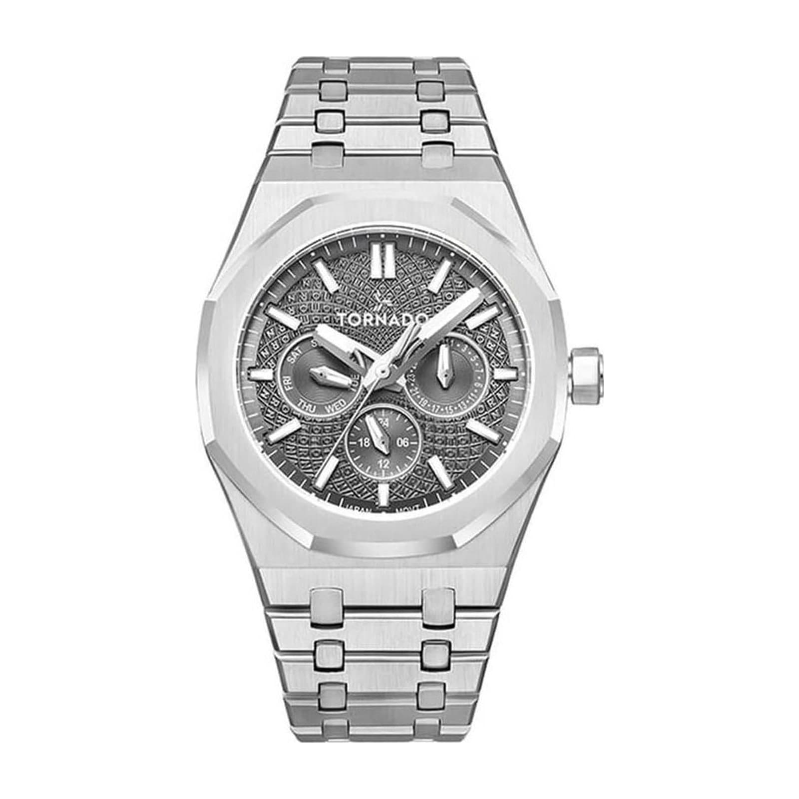 Tornado T23104-SBSX Men's Multi-Function Watch, 41 mm, Steel Bracelet