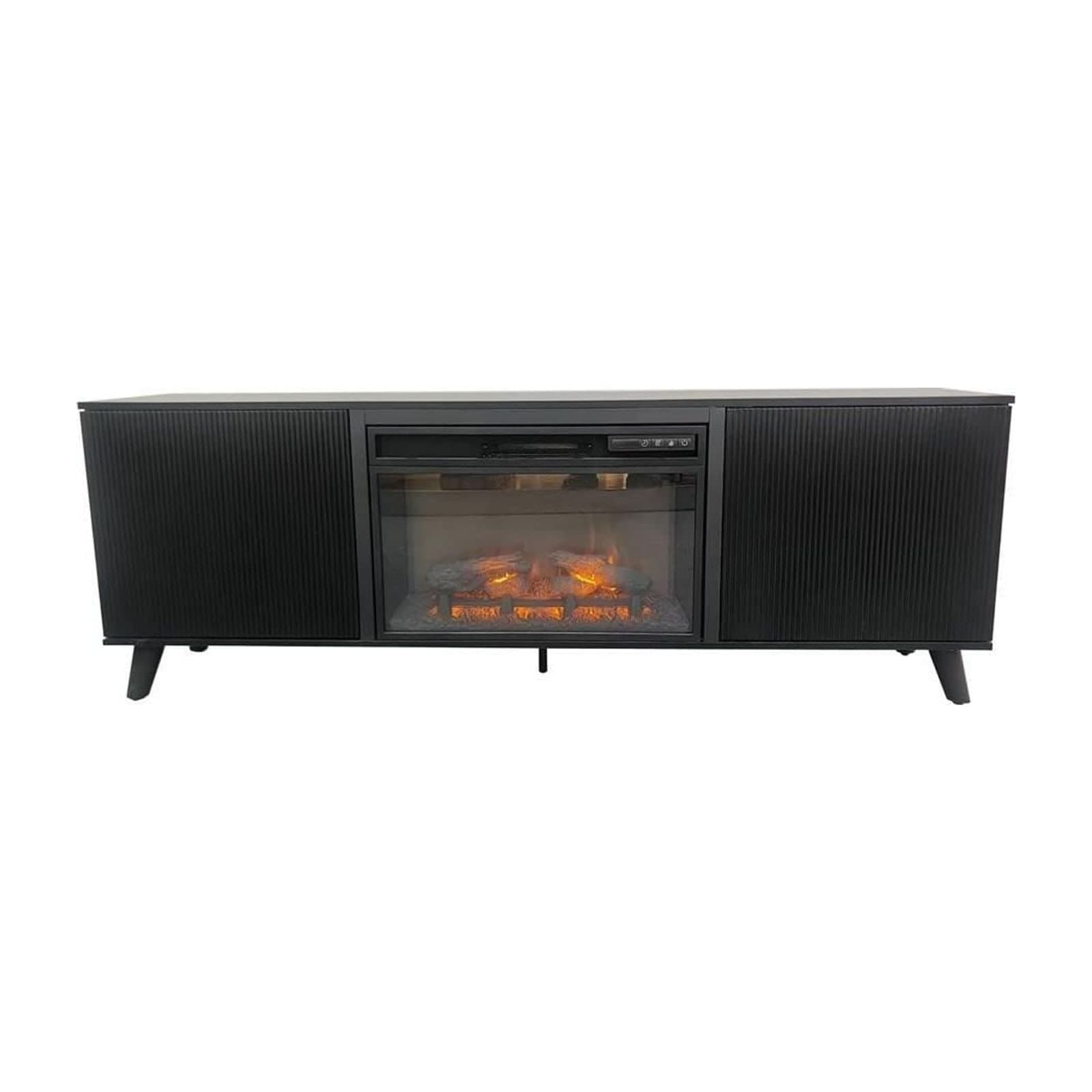 Wansa KS-0262 TV Stand with Fireplace Insert, Black