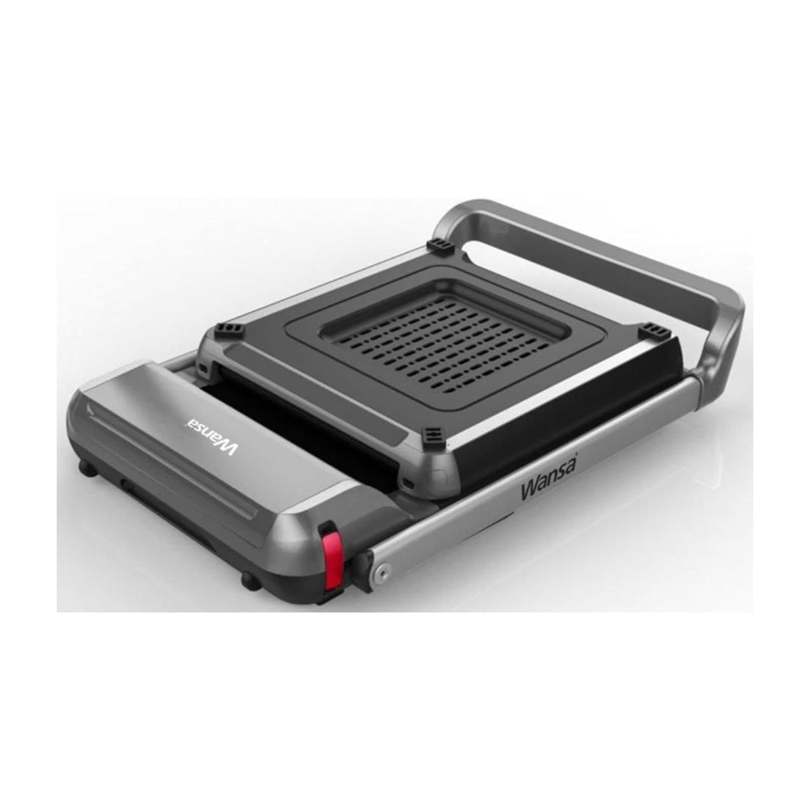Wansa Foldable Treadmill, 1.5 hp, 1-12 km/h, Grey — alternate view