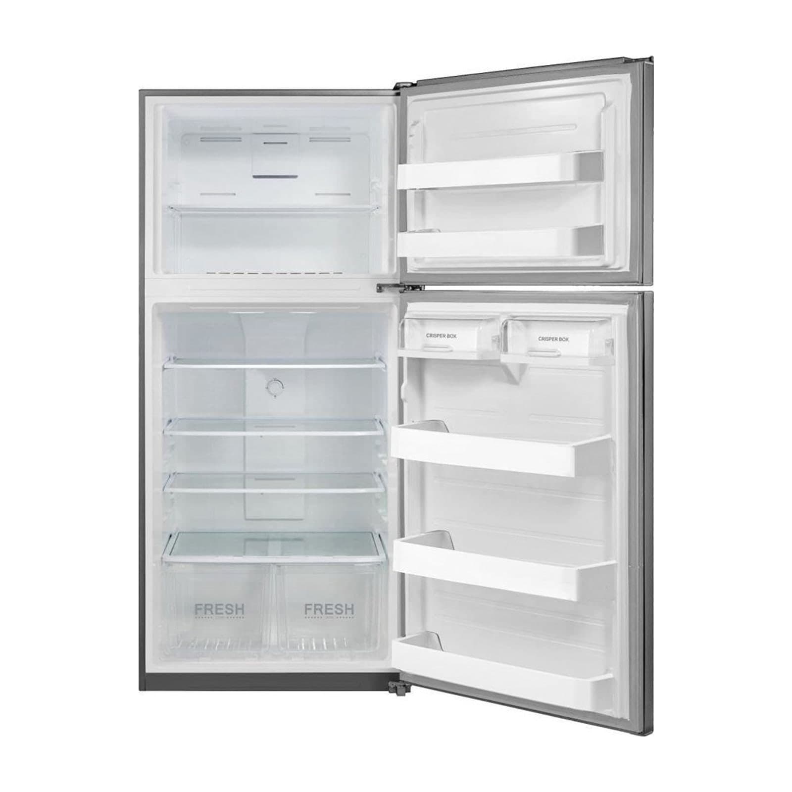 Wansa WRTG-845 Top-Freezer Refrigerator, 23 cu ft, 650 L, Stainless Steel — alternate view