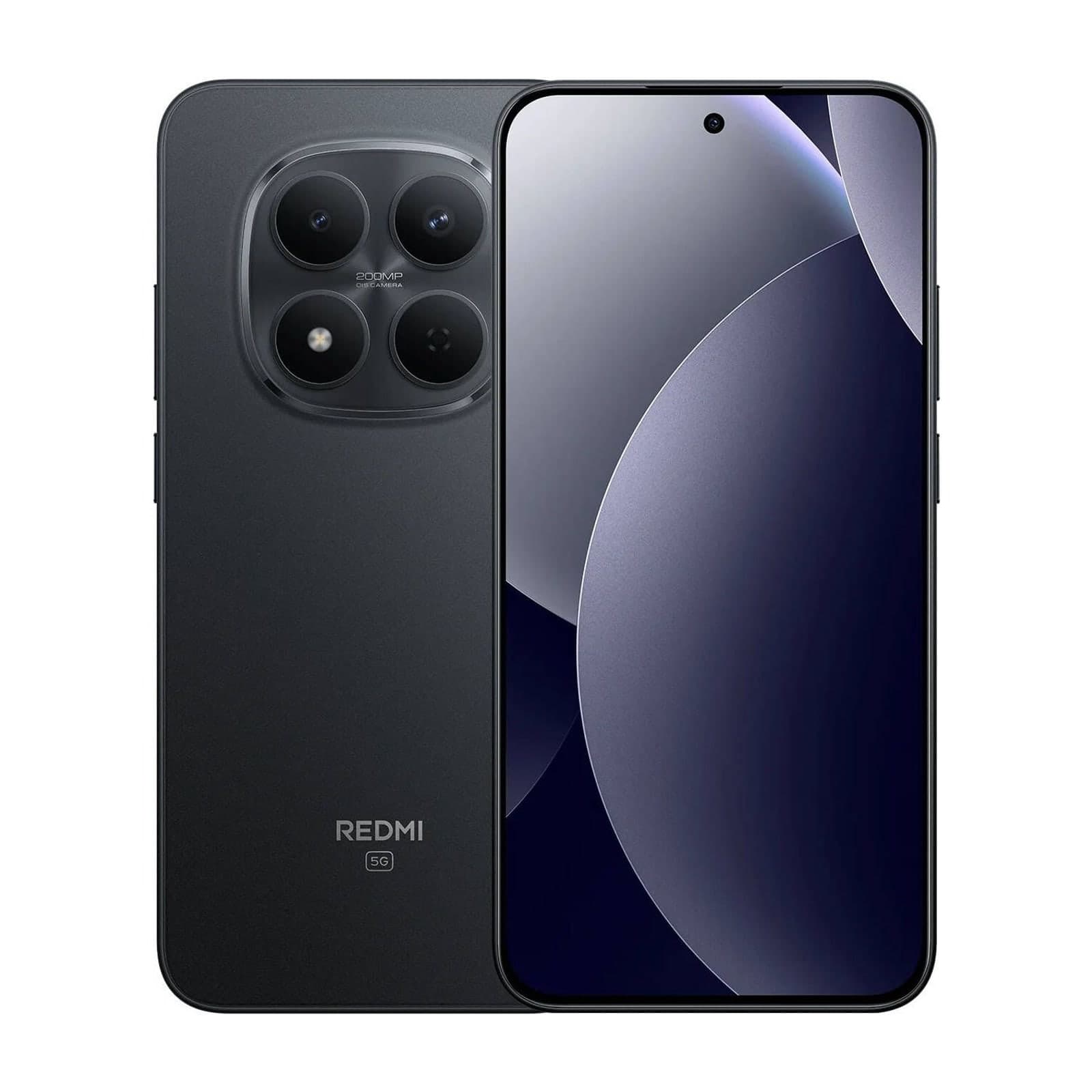 Xiaomi Redmi Note 15 Pro 5G in black, back and front