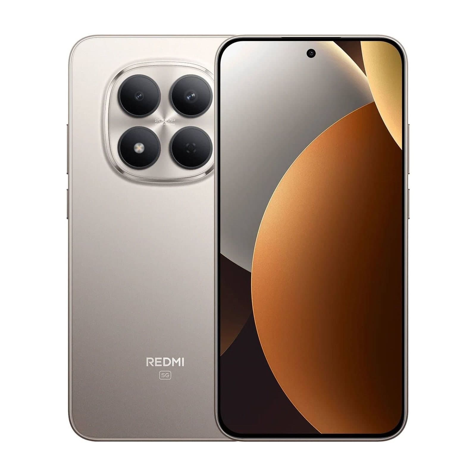Xiaomi Redmi Note 15 Pro 5G in Titanium, back and front