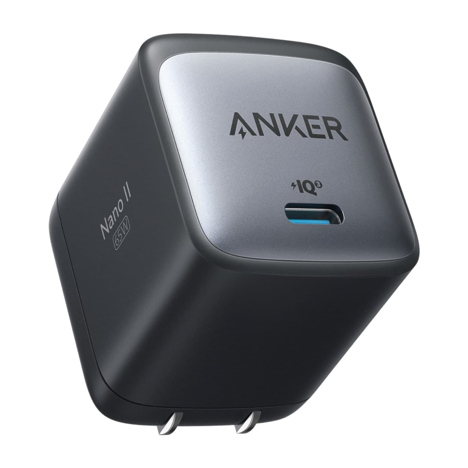 Anker 715 Nano II charger, 65 W, black with a single USB-C port
