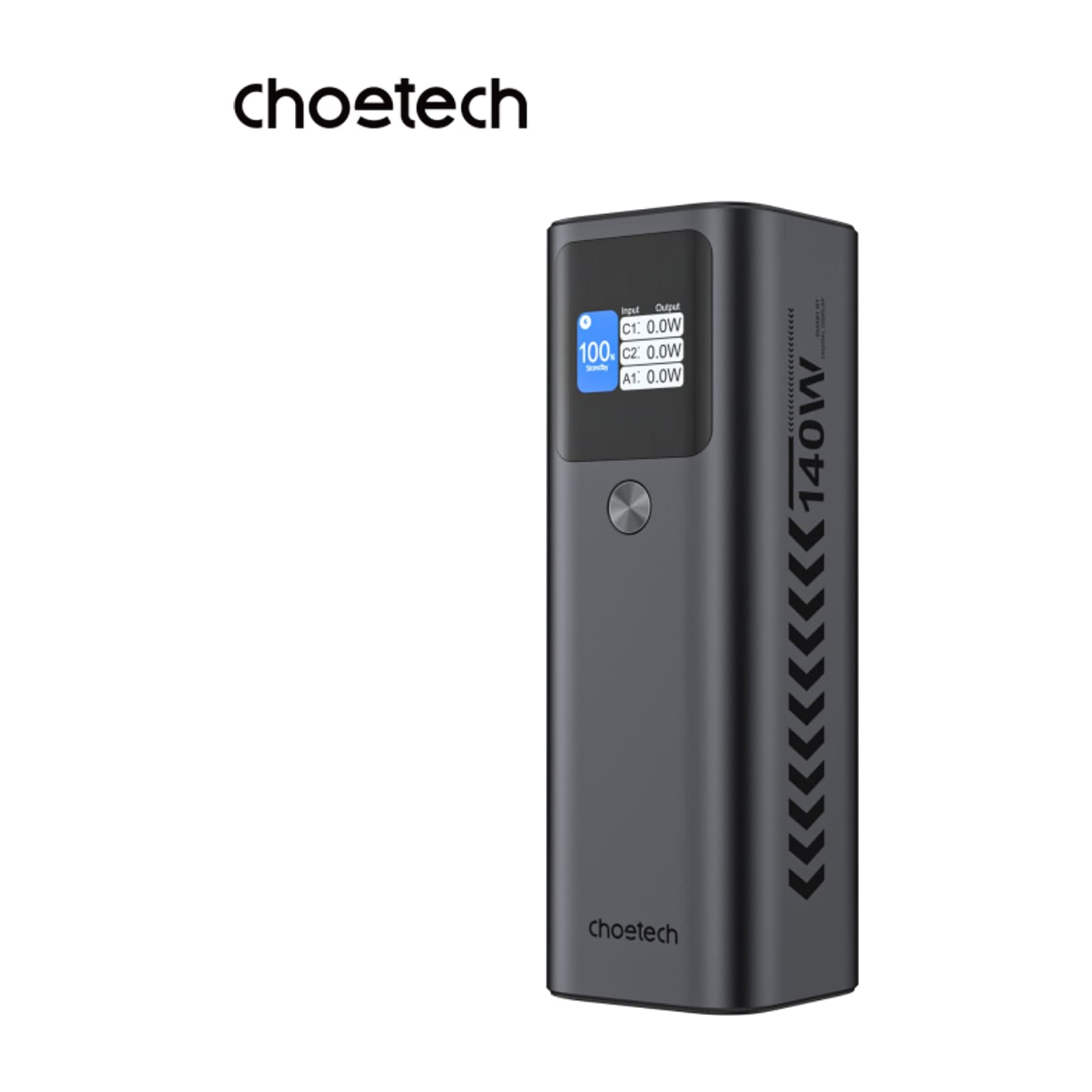 Choetech PowerLeap B670 Power Bank, 25200 mAh, 140 W, Digital Display, Grey