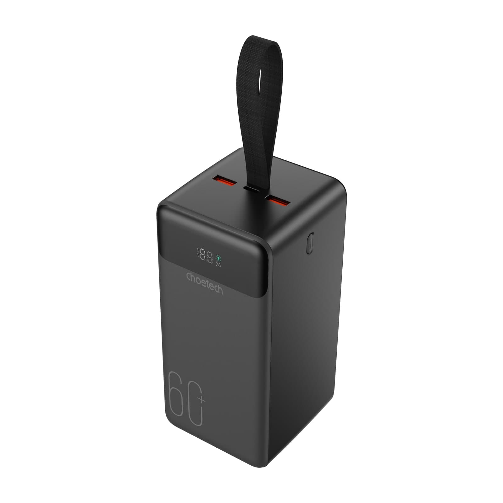 Choetech PowerLeap B775 High-Capacity Power Bank, 60000 mAh, 22.5 W, Black
