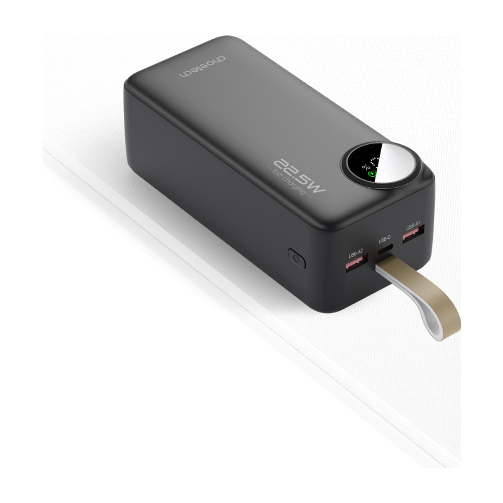 Choetech PowerLeap B794 Power Bank, 40000 mAh, 22.5 W, Digital Display, Black