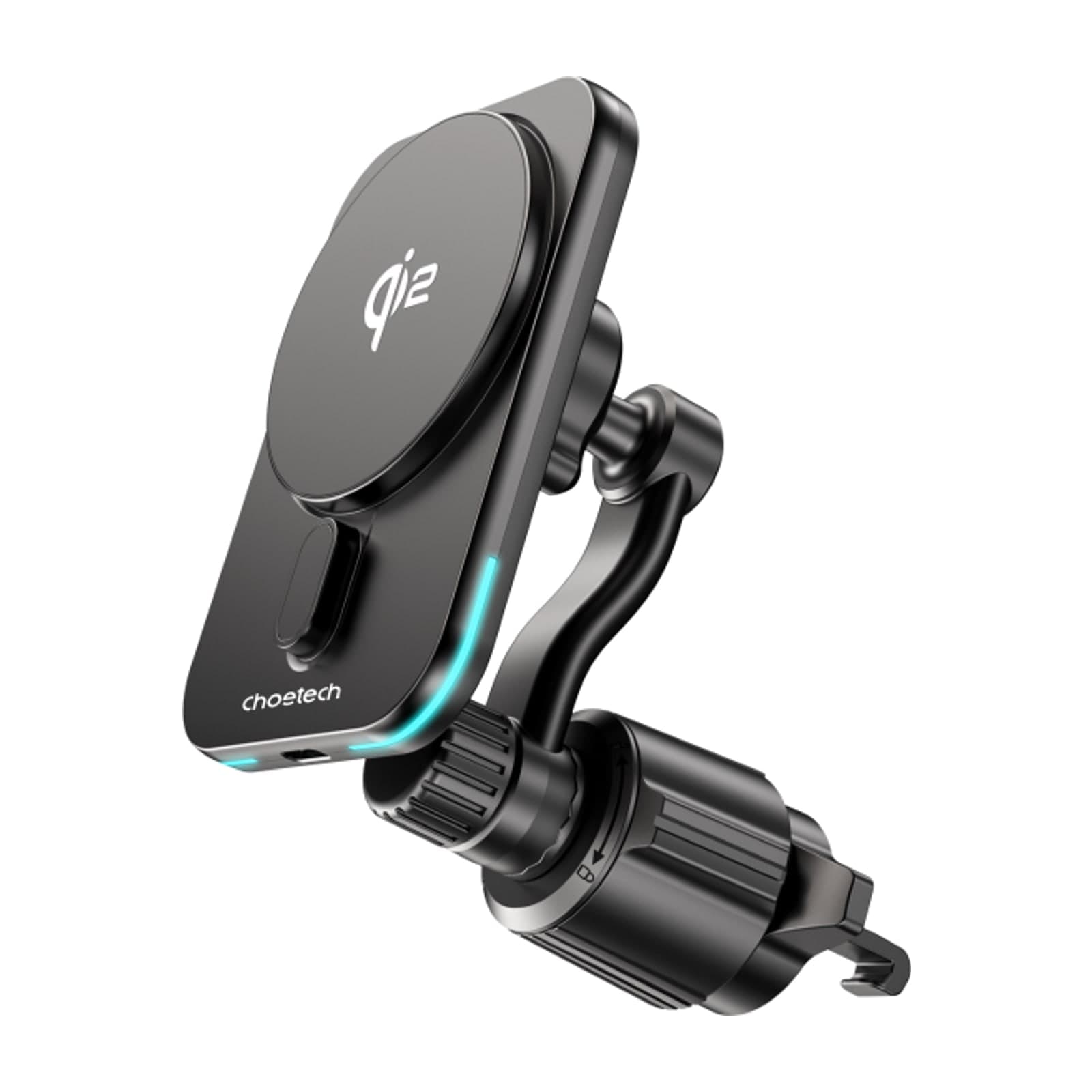Choetech ZapUp T231-F Magnetic Wireless Car Charger with Holder, 15W, Black
