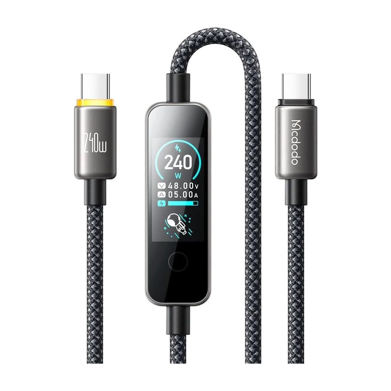 Mcdodo CA-875 USB-C to USB-C Cable, 240 W with Power Display, 1.2 m