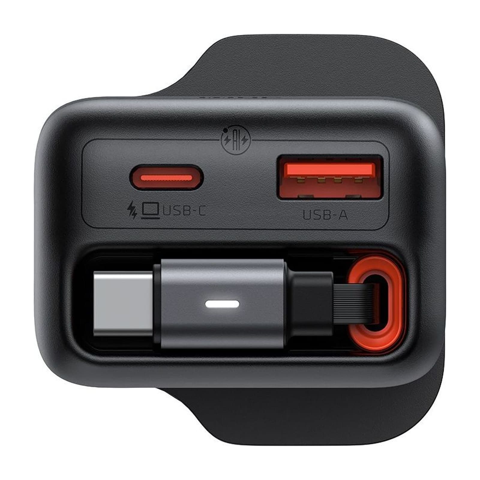 Mcdodo CH-127 GaN Travel Charger 35 W with Retractable USB-C Cable, 2 USB-C and 1 USB-A — alternate view