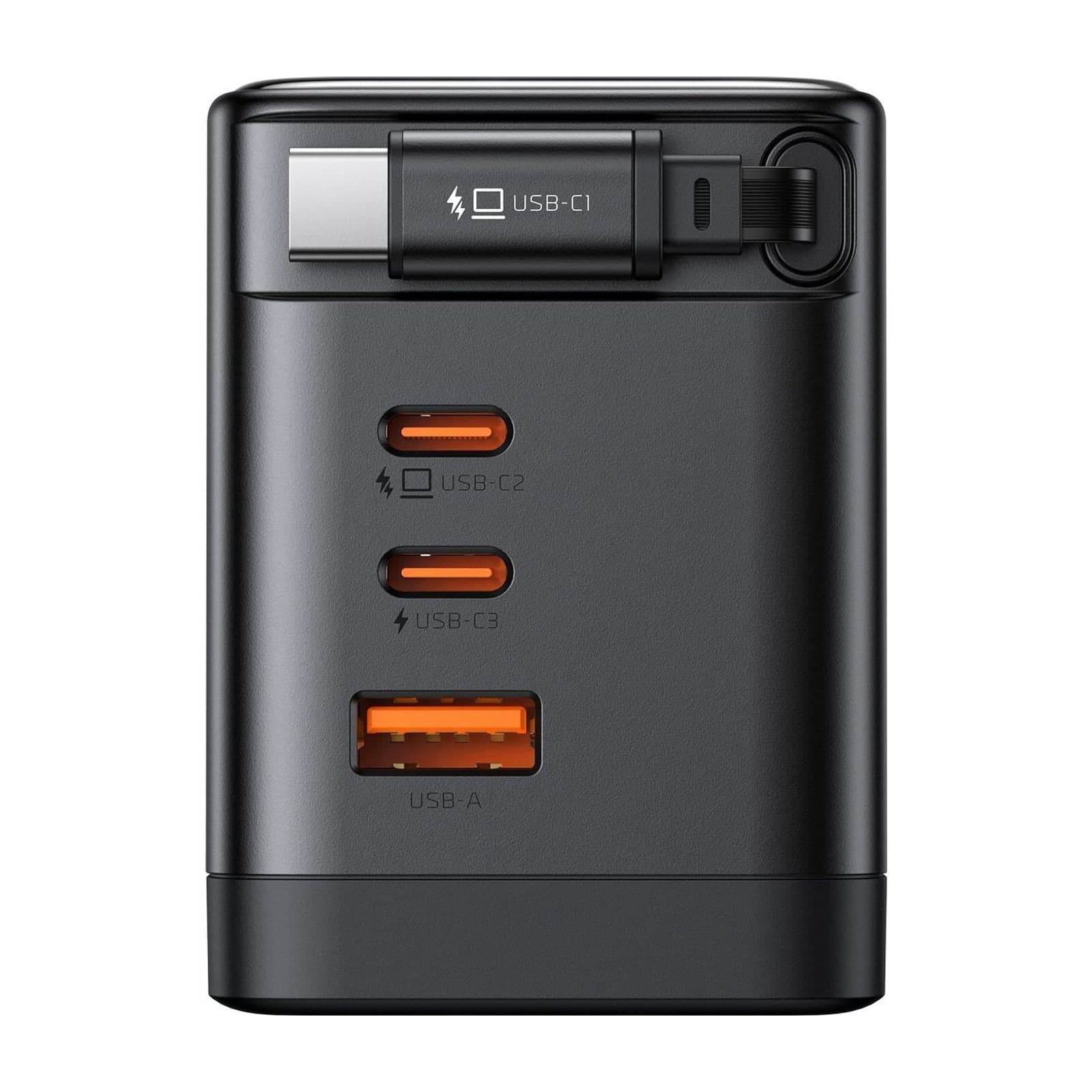 Mcdodo CH-848 GaN Charger 100 W with Built-in Retractable USB-C Cable, 4 Ports