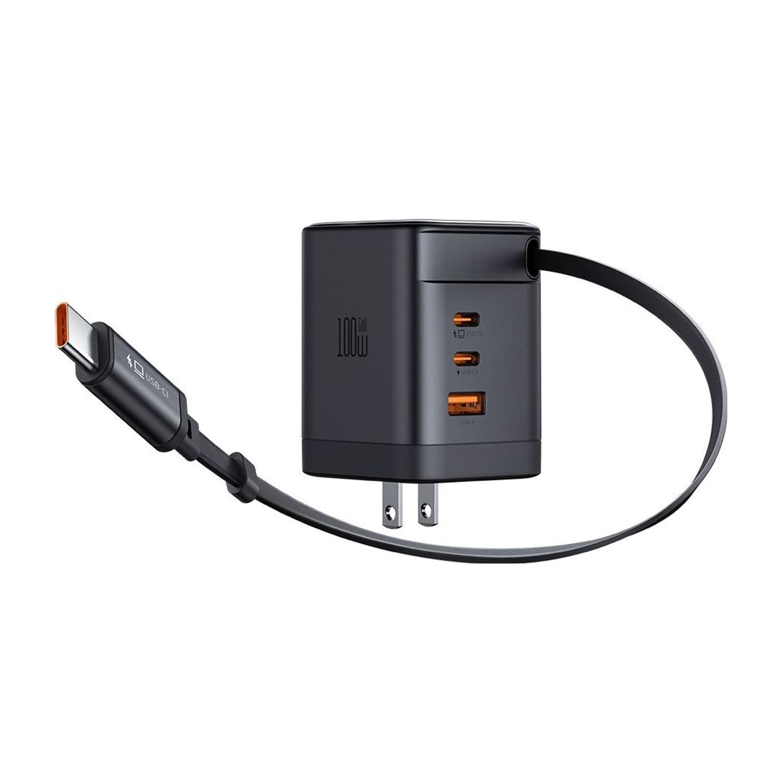 Mcdodo CH-848 GaN Charger 100 W with Built-in Retractable USB-C Cable, 4 Ports — alternate view