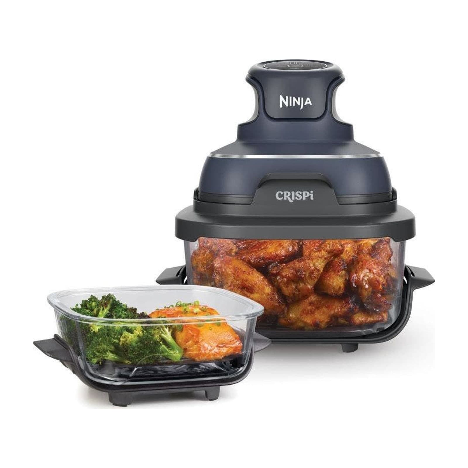 Ninja Crispi 4-in-1 Portable Glass Air Fryer, 4.5 L, Cyberspace