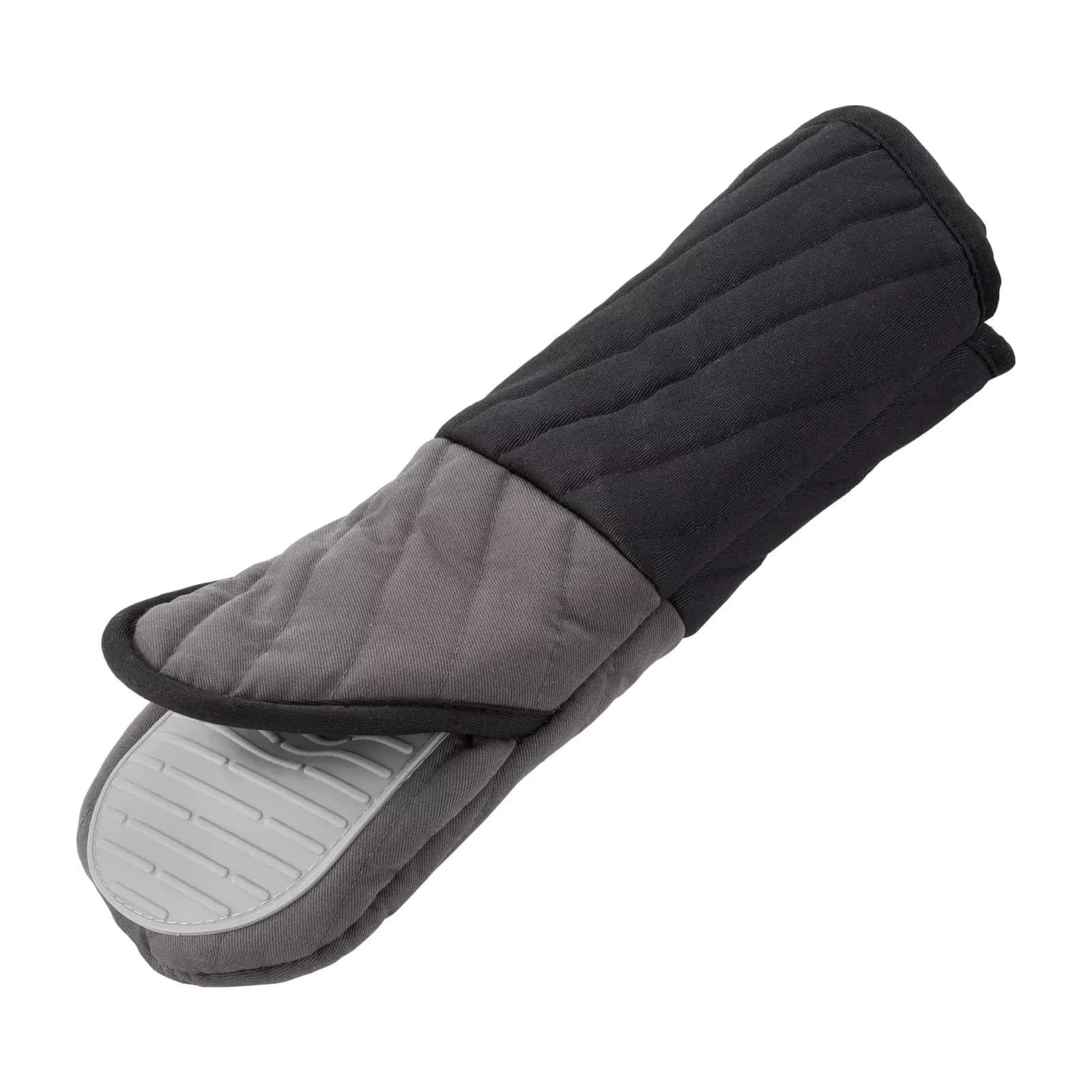 Tefal Comfort K1298214 silicone oven gloves, black, 30 cm, with a non-slip inner grip